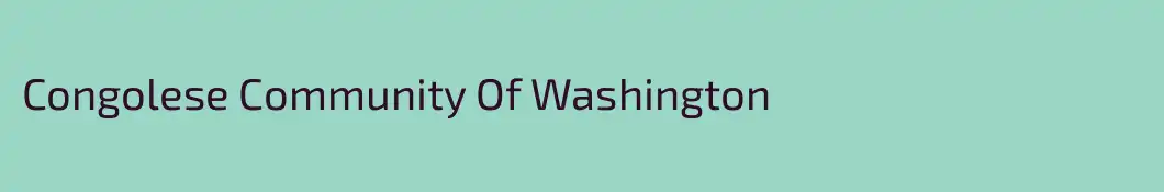 Congolese Community Of Washington